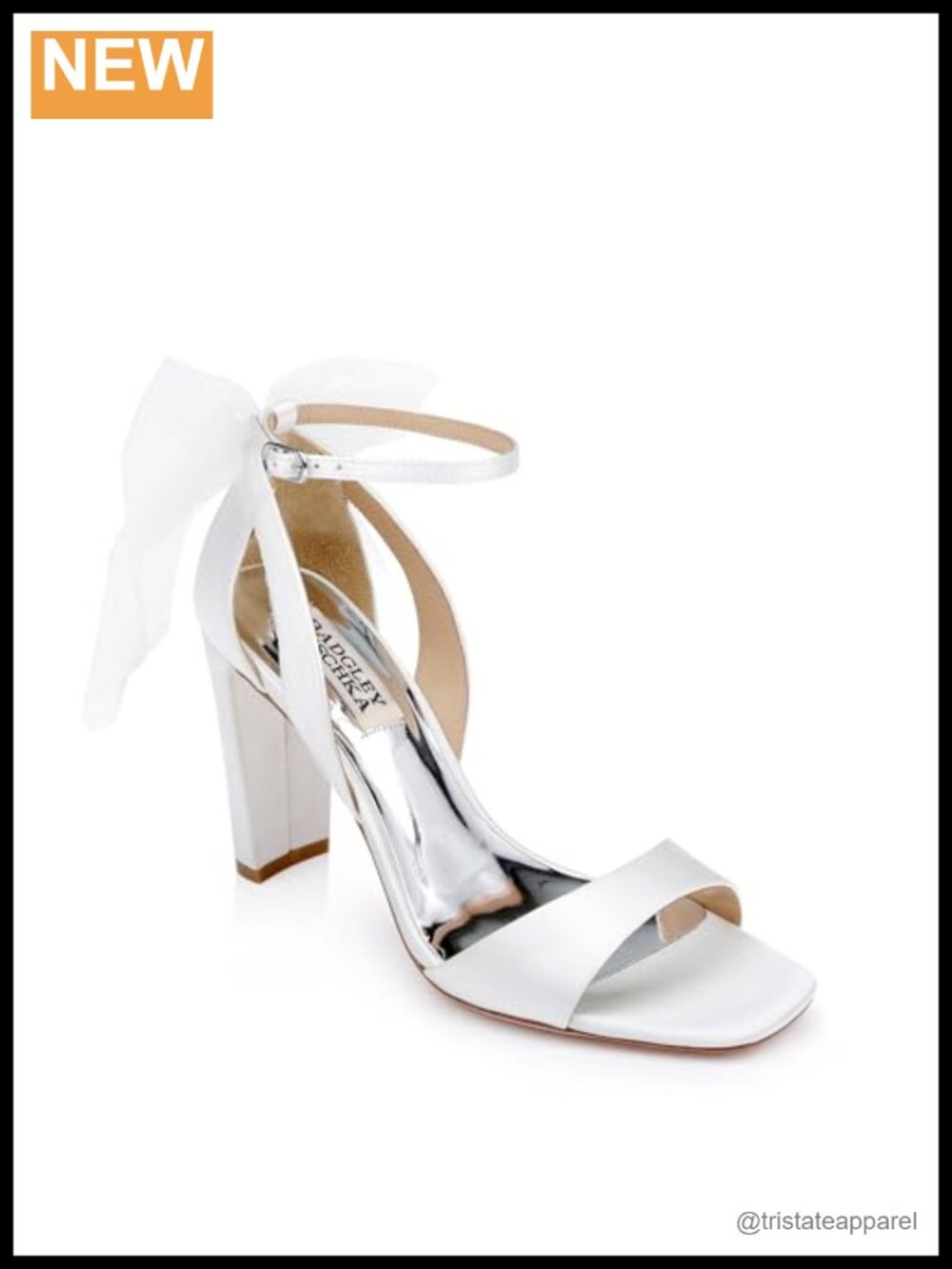 Women's Leather Block Heel Sandals with Bow, Formal Evening Shoes
